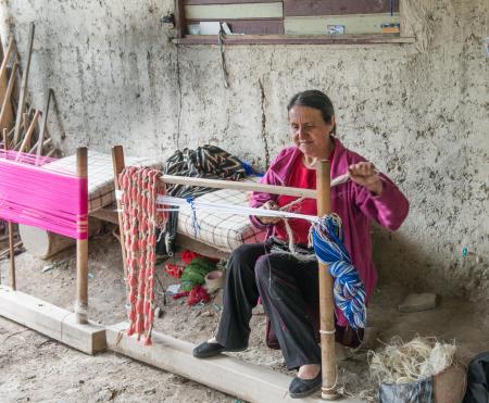 Master Weaver in village near Cuenca, Ecuador