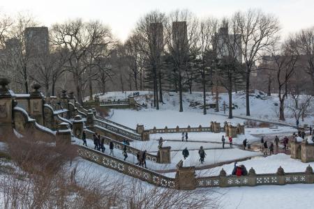 Central Park, Bethesda 
terrace, winter