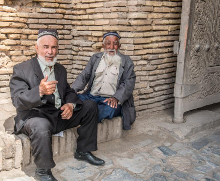 Elder men in Khiva
