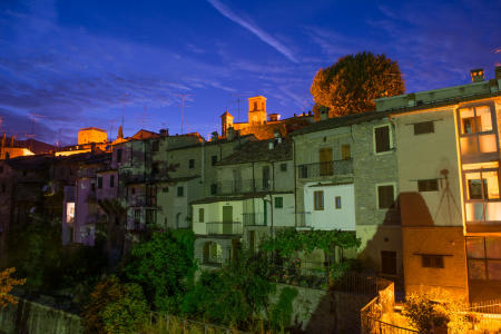 Portico di  Romagna at night