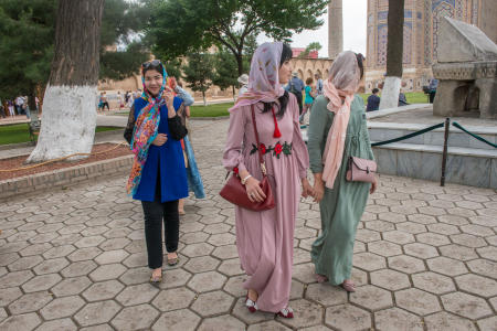 Young women in Tashkent