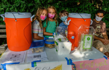 Children selling lemonade. Ft. Tryon Park