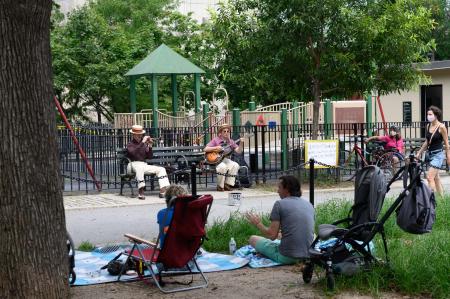 Musicians, Bennett Park, The Heights. 183rd Street