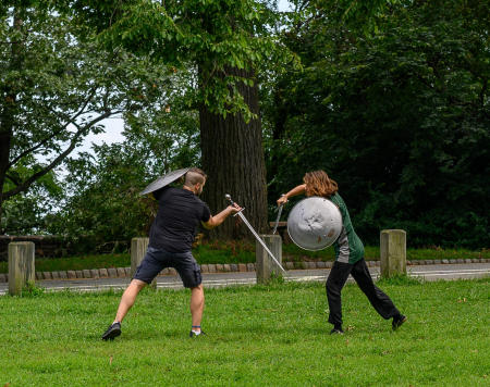 Ft Tryon Park, sword fighting