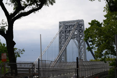 George Washington Bridge West entrance from Manhattan to New Jersey